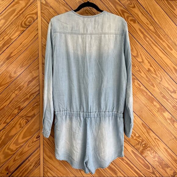 Anthropologie Cloth & Stone Chambray Romper - Picture 8 of 8